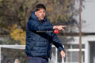 Damián Ayude en una práctica de la Reserva