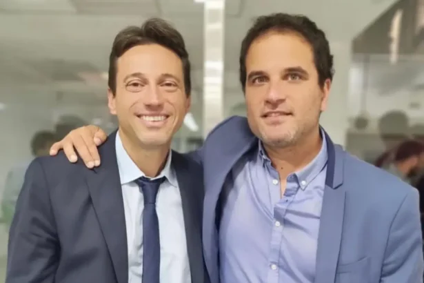 Moretti junto a Goroyesky en plena campaña electoral