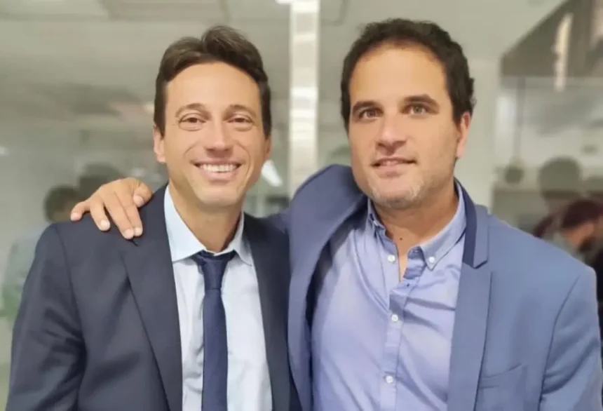 Moretti junto a Goroyesky en plena campaña electoral
