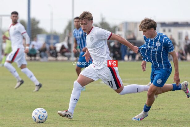Ignacio Perruzi en el partido de Reserva contra Godoy Cruz