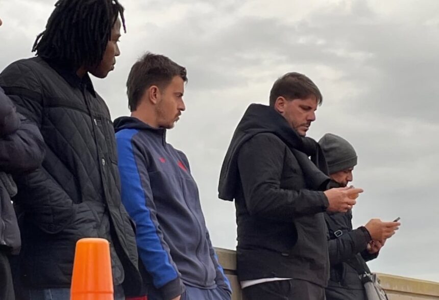 Damián Ayude, presente en el partido de la Reserva