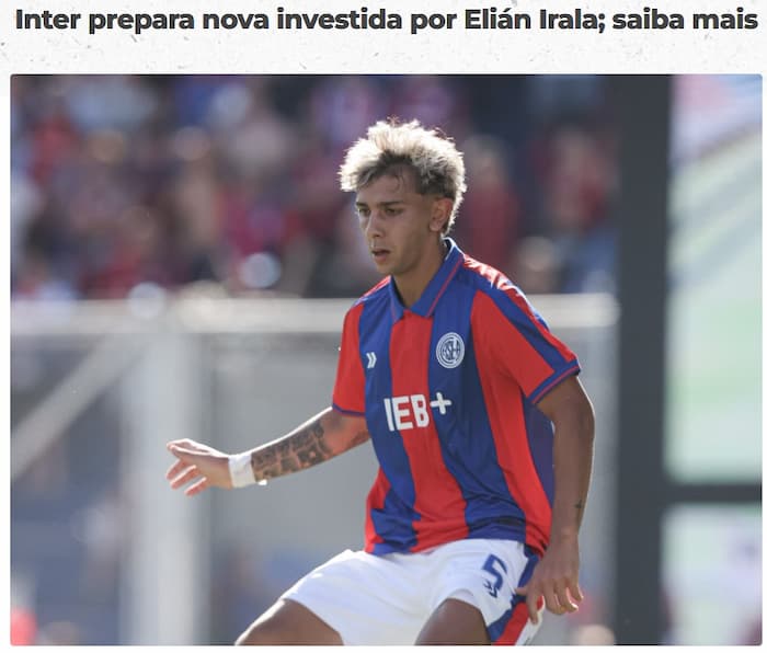 Elián Irala, en el radar de Inter de Porto Alegre