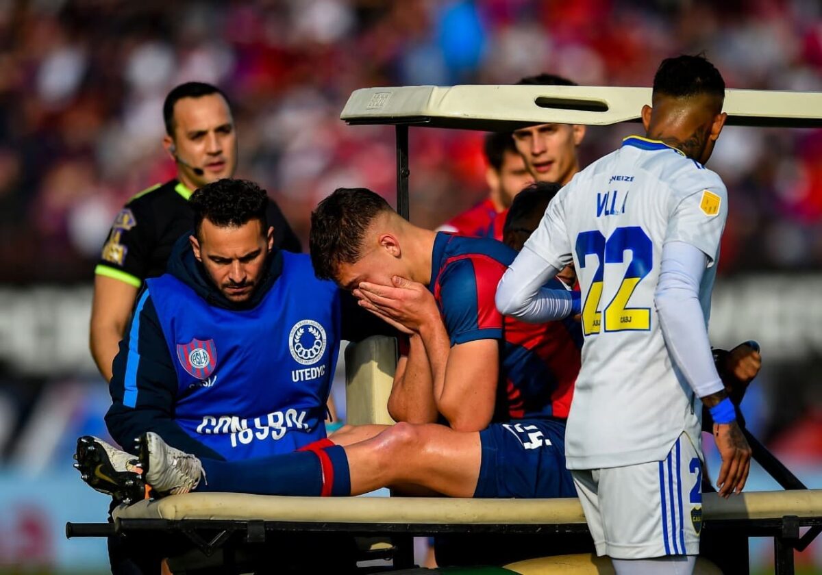 Jeremías James se rompió los ligamentos contra Boca.