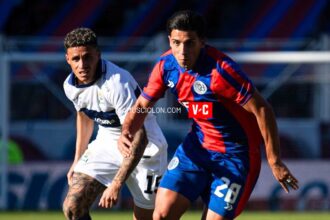 Alexis Cuello en el partido con Gimnasia
