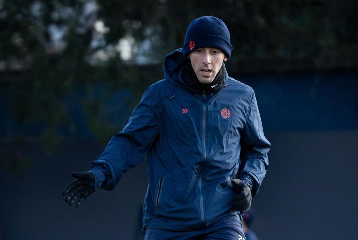 Hernández en la práctica de San Lorenzo