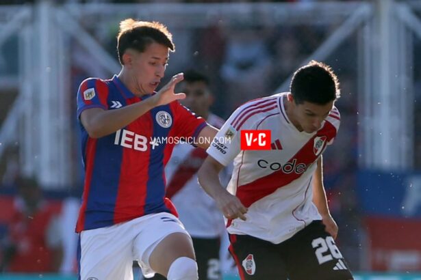 Agustín Ladstatter en el partido de San Lorenzo contra River