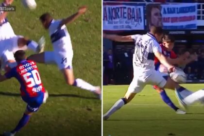 Penal no cobrado a San Lorenzo contra Gimnasia