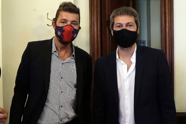 Tinelli y Lammens, los dirigentes más importantes de la gestión anterior
