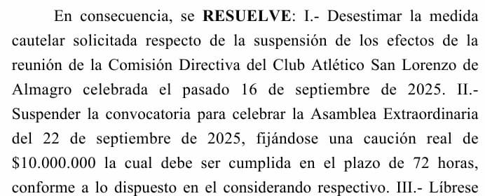 Moretti suspendió la Asamblea