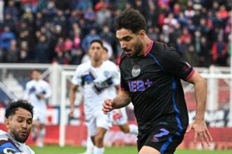 Cerutti en el partido de San Lorenzo vs Godoy Cruz