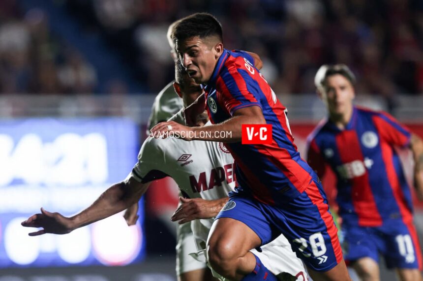 Alexis Cuello en el partido de San Lorenzo vs. Lanús