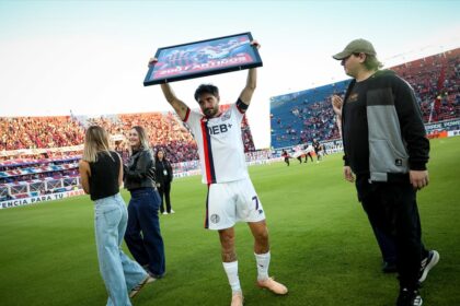 Cerutti en el partido con Riestra