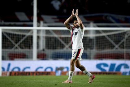 Cerutti en el partido con Riestra