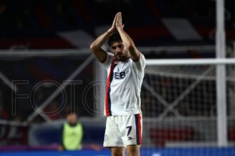 Cerutti en el partido con Riestra
