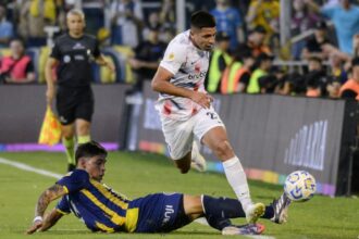 Alexis Cuello en la victoria de San Lorenzo contra Central en el Gigante de Arroyito
