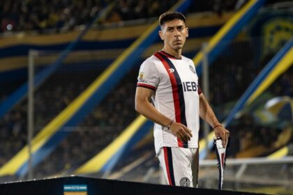Hernández en el partido de San Lorenzo vs Rosario Central