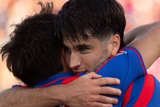 Gregorio Rodríguez en el partido de San Lorenzo vs Central Córdoba