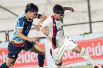 Teo Rodríguez Pagano en el amistoso de San Lorenzo vs. Cerro Porteño