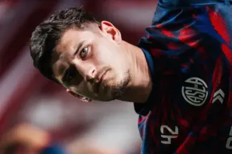 Franco Lorenzón debutó con la camiseta de San Lorenzo ante Unión