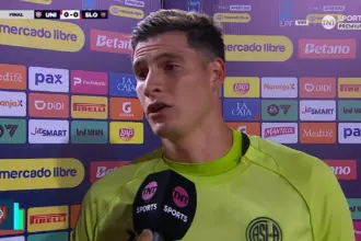 Orlando Gill en la previa del partido entre San Lorenzo y Unión de Santa Fe