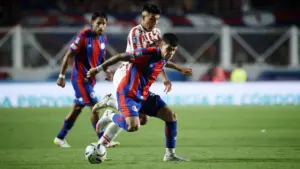 Facundo Gulli en el partido de San Lorenzo contra Instituto