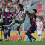 Gastón Hernández en el partido de San Lorenzo contra Unión