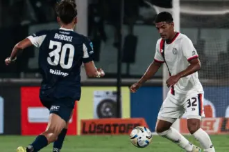 Ezequiel Herrera en el partido de San Lorenzo contra Talleres