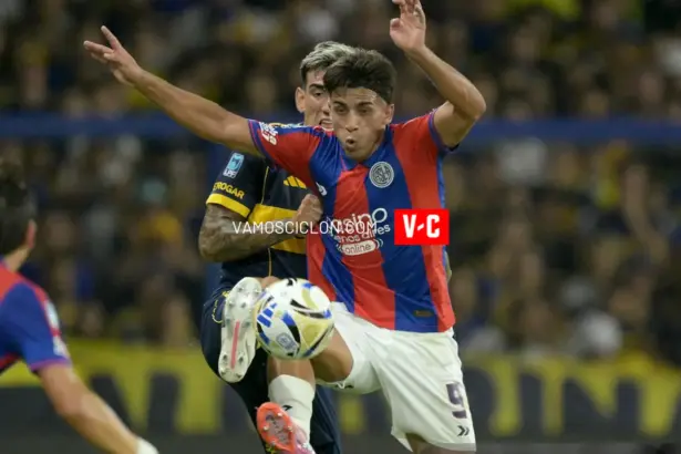 Alexis Cuello en el partido de San Lorenzo vs Boca