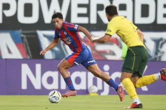 Alexis Cuello en el partido de San Lorenzo contra Defensa y Justicia