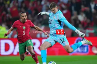 Orlando Gill en el amistoso de Paraguay con Marruecos