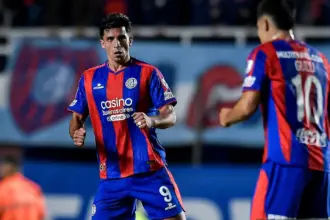cuello festejo san lorenzo santos sudamericana