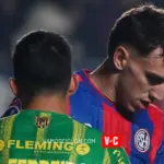 Rodrigo Auzmendi en el partido de San Lorenzo vs Recoleta