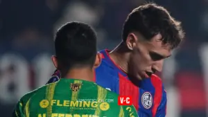 Rodrigo Auzmendi en el partido de San Lorenzo vs Recoleta