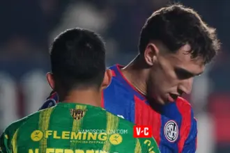 Rodrigo Auzmendi en el partido de San Lorenzo vs Recoleta