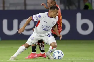 Nahuel Barrios en el empate de San Lorenzo ante Cuenca