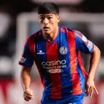 Lautaro Montenegro en el partido de San Lorenzo vs Santos