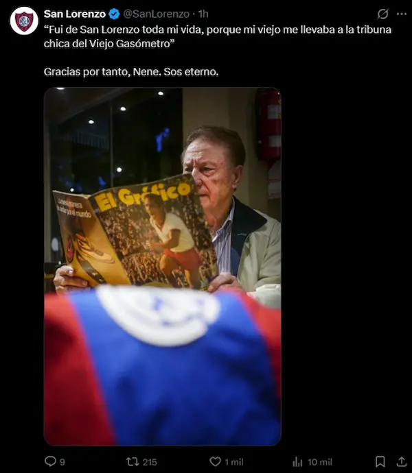murio jose sanfilippo san lorenzo