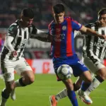 Facundo Gulli en el partido de San Lorenzo con Gimnasia de Mendoza