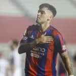 Matías Reali en el partido de San Lorenzo vs Riestra