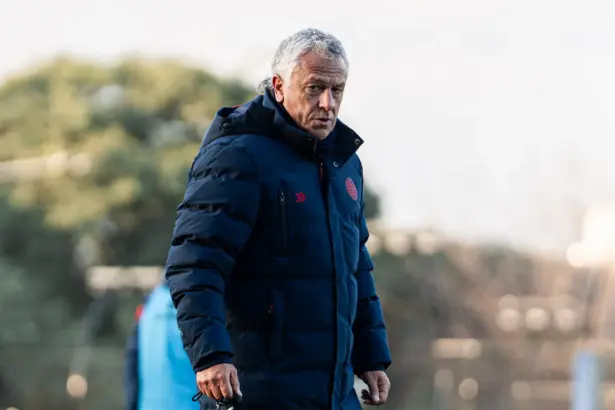 Pipo Gorosito en la práctica de San Lorenzo
