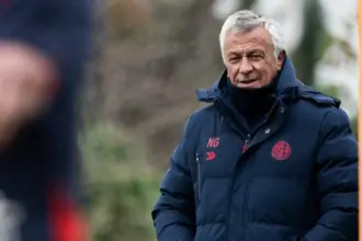Pipo Gorosito en el entrenamiento del Ciclón