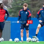 Arboleda en el entrenamiento de San Lorenzo