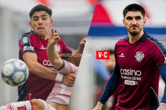 Nicolás Blanco y Gustavo Del Prete en San Lorenzo vs Unión