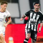 Nicolás Tripichio en el partido con Central Córdoba