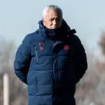 Pipo Gorosito en el entrenamiento previo del clásico entre San Lorenzo y Huracán