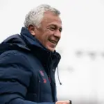Pipo Gorosito sonríe en el entrenamiento de San Lorenzo