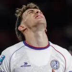 Rodrigo Auzmendi en el partido de San Lorenzo contra Independiente