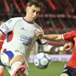 Rodrigo Auzmendi en el partido de San Lorenzo contra Independiente