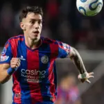 Rodrigo Auzmendi en un partido de San Lorenzo