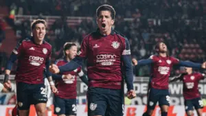 Alexis Cuello en el partido de San Lorenzo contra Talleres